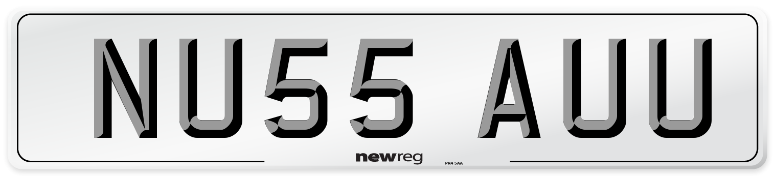 NU55 AUU Number Plate from New Reg